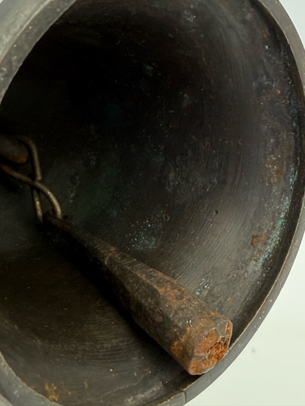 Antique Black Metal Tibetan Buddhist Ceremonial Ritual Prayer Bell - Picture 7 of 8